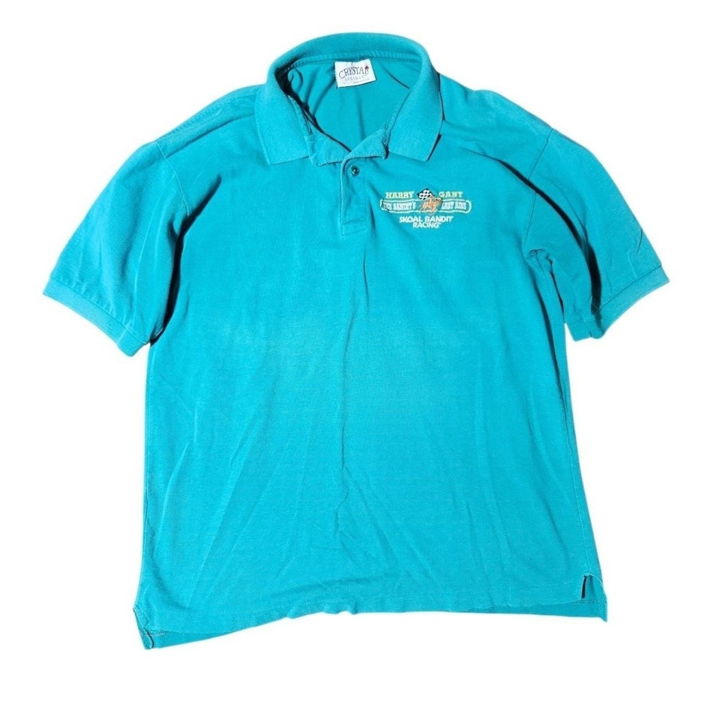 VTG 80S 90S Harry Gant Skoal Bandit Racing Polo Shirt USA MADE NASCAR Sz Medium